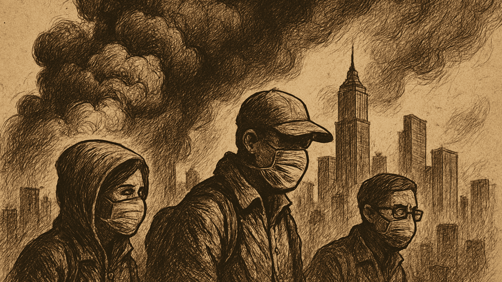 Ilustração: Fumaça de incêndios deixa várias cidades dos EUA com a pior qualidade do ar do mundo