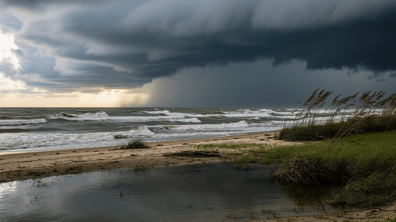 Ilustração: Alerta de tempestade tropical para costa do Texas e Louisiana: ventos fortes e risco de inundações