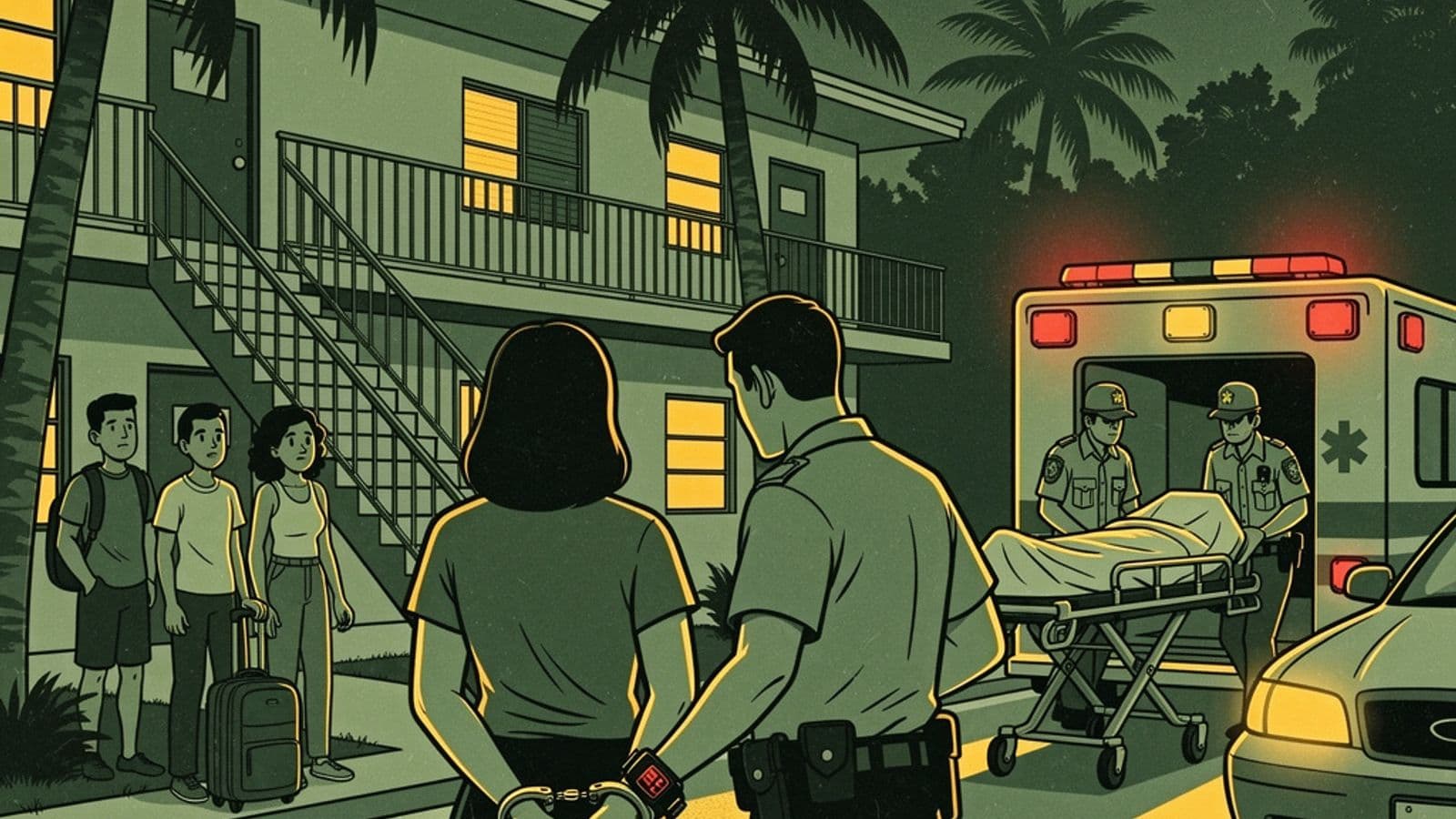 Ilustração interna: Mulher acusada de apunhalar duas pessoas em Miami-Dade e Broward enquanto cumpria prisão domiciliar