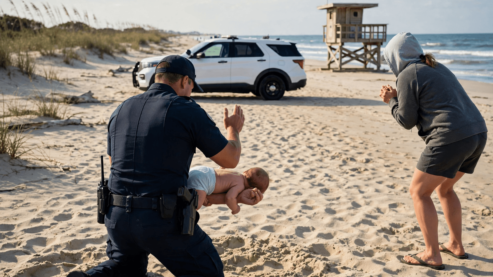 Ilustração: Sargento da praia salva bebê engasgado em Daytona usando tecnologia Live 911