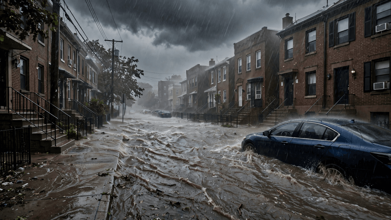 Ilustração: Alerta de tempestade: até 12,7 cm de chuva e risco de alagamento em Nova Jersey