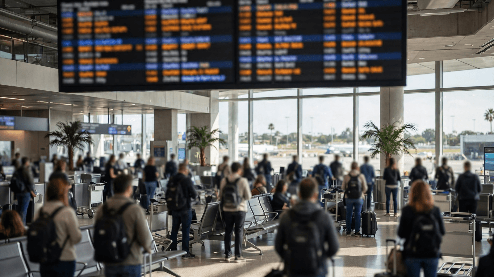 Ilustração: Acidente em Miami desvia voos para Orlando; passageiros devem checar atrasos no MCO