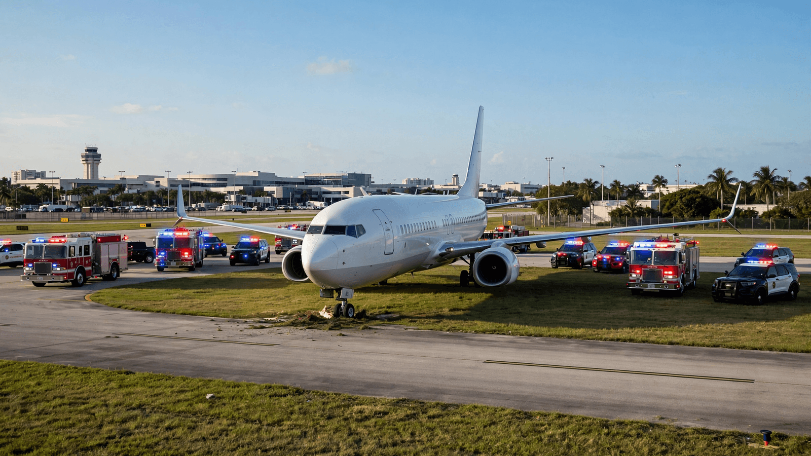 Ilustração: Pilotos tentaram frear e acelerar para abortar pouso antes de avião sair da pista em Miami; NTSB investiga