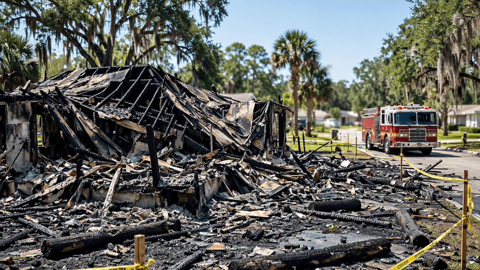 Ilustração: Incêndio em Geneva (FL) mata 4 cães e destrói casa; bombeiros investigam causas