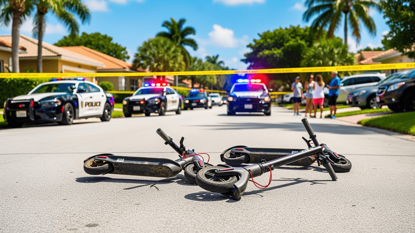Ilustração: Brasileiro em Miami-Dade: colisão de e-scooters termina em morte a tiros