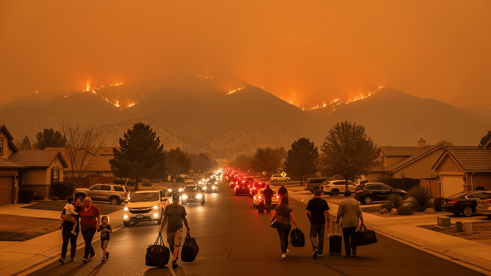 Ilustração: Hawk Fire em Reno: evacuação urgente atinge dezenas de milhares; brasileiros devem sair imediatamente