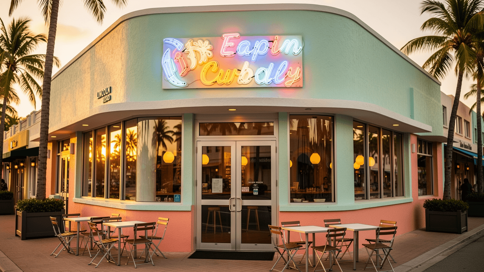 Ilustração: Miami Beach reabre clássico restaurante dos anos 2000 na Lincoln Road